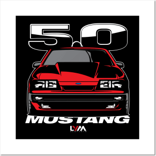 Foxbody 5.0 Ford Mustang 4 Eye Red Posters and Art